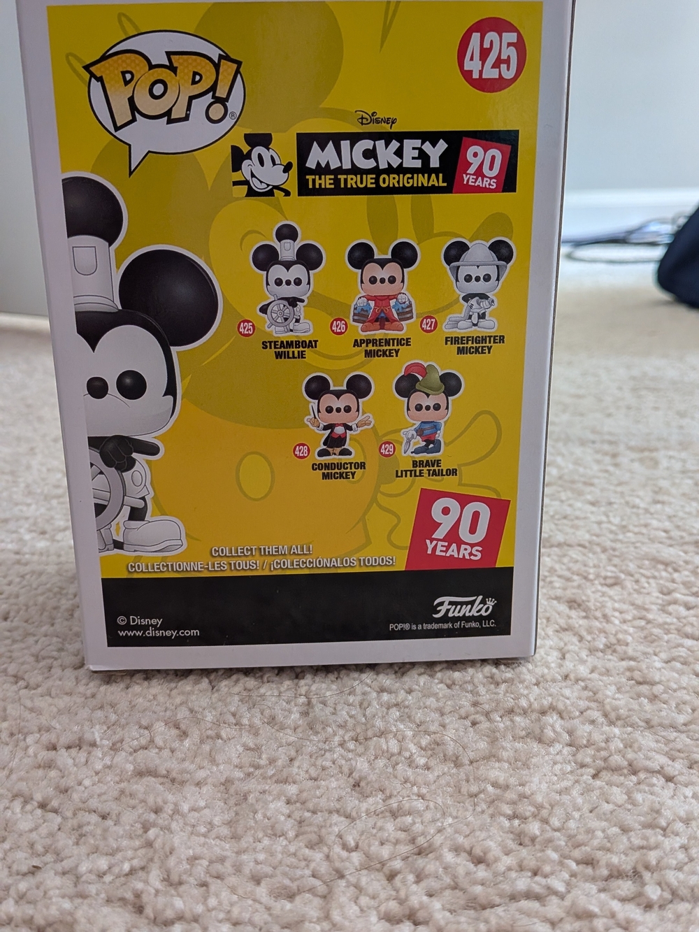 Funko Pop! Disney Mickey Steamboat Willie #425 (new in box) - Picture 3 of 4